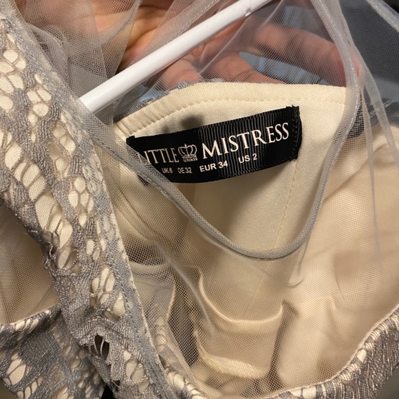 Grey lace Midi dress. - Picture 4 of 4